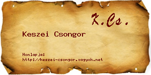 Keszei Csongor névjegykártya