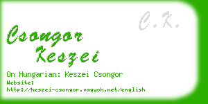 csongor keszei business card